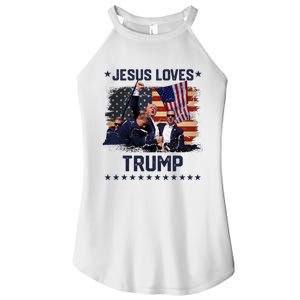 Jesus Loves Trump 2024 Trump Rally 2024 Women’s Perfect Tri Rocker Tank