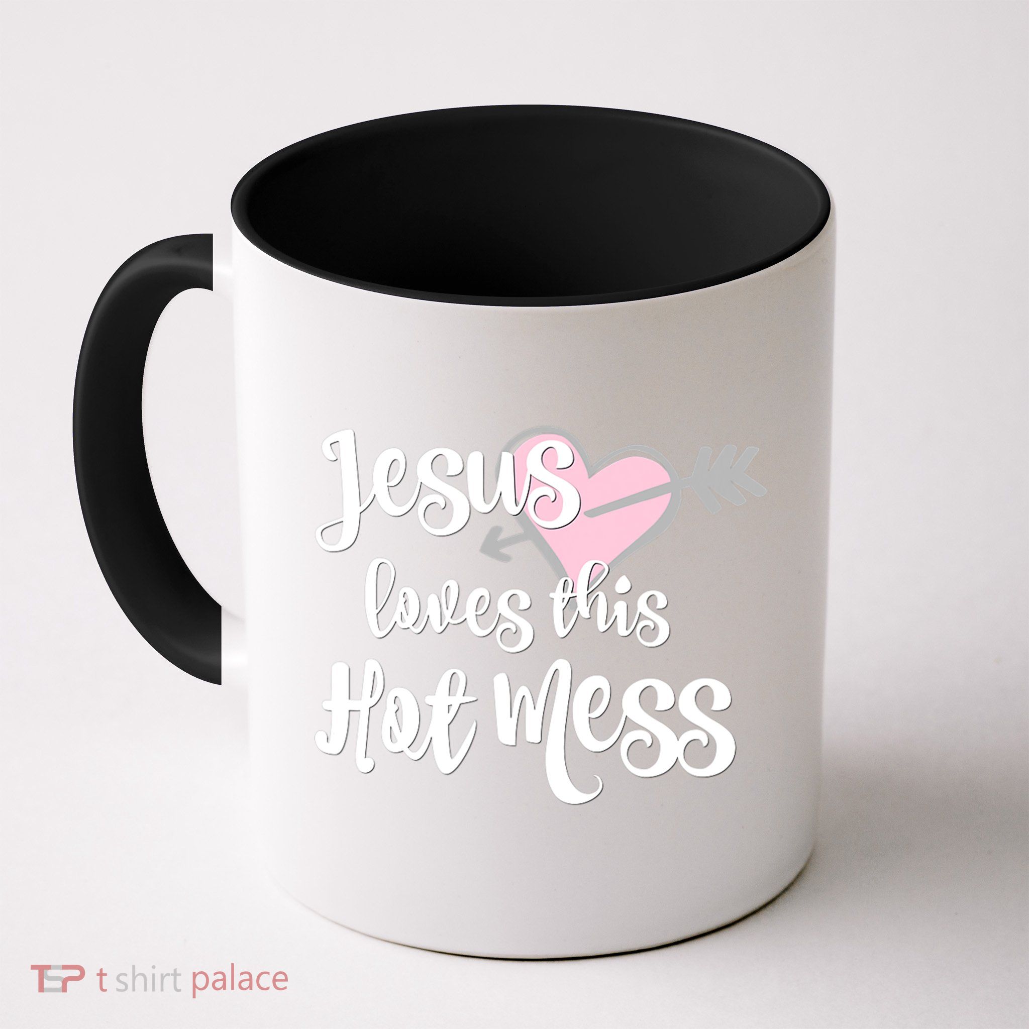 Jesus Loves This Hot Mess Funny Mug