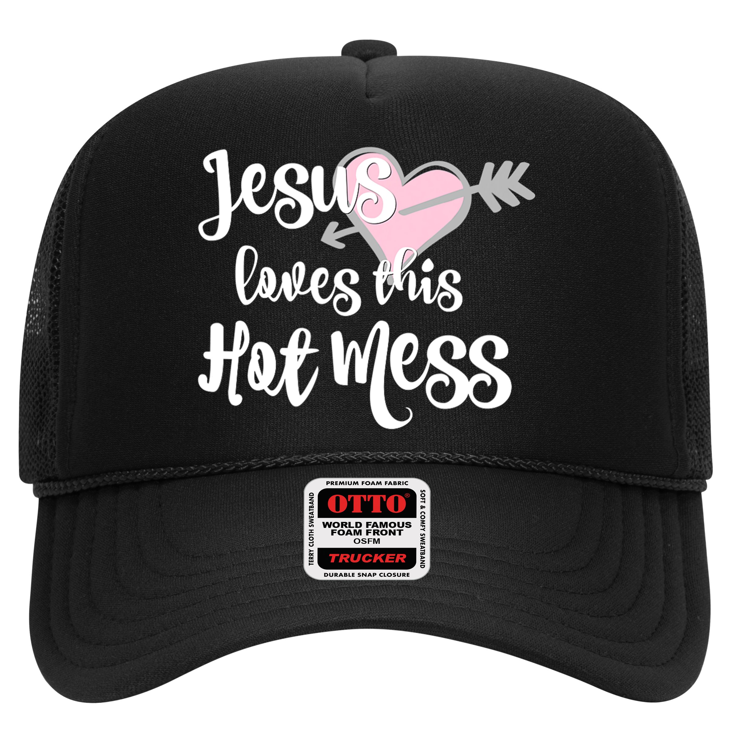 Jesus Loves This Hot Mess Funny Hat