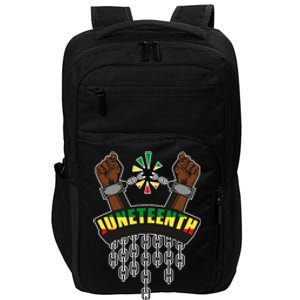 Juneteenth Locked Up Hands Freedom Impact Tech Backpack