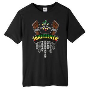 Juneteenth Locked Up Hands Freedom Tall Fusion ChromaSoft Performance T-Shirt