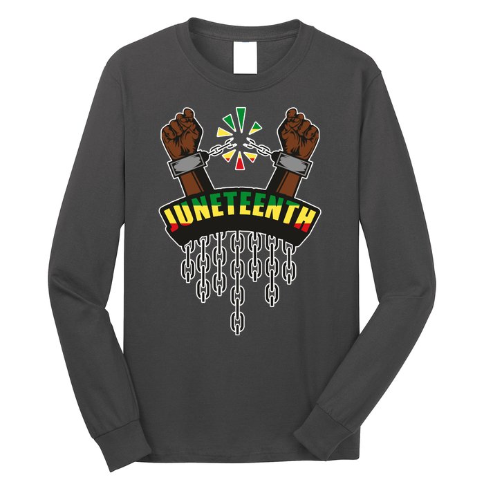 Juneteenth Locked Up Hands Freedom Long Sleeve Shirt