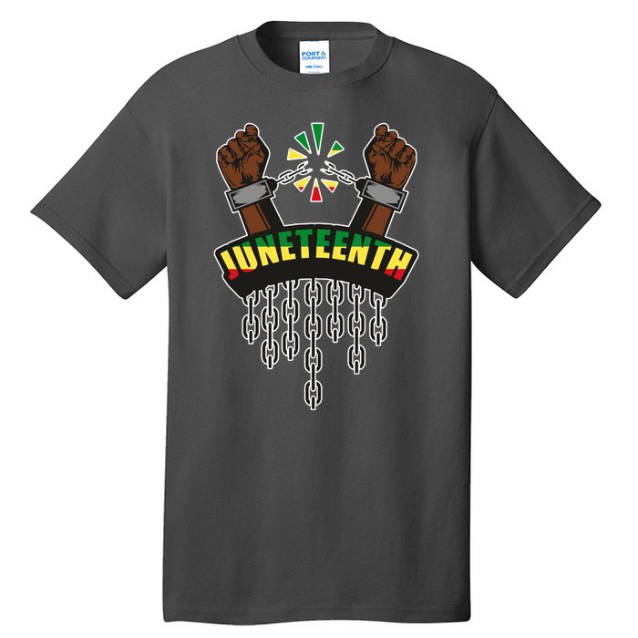 Juneteenth Locked Up Hands Freedom Tall T-Shirt