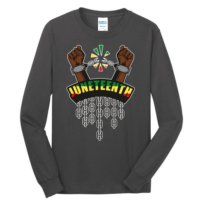 Juneteenth Locked Up Hands Freedom Tall Long Sleeve T-Shirt