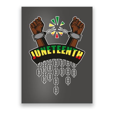 Juneteenth Locked Up Hands Freedom Poster