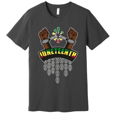 Juneteenth Locked Up Hands Freedom Premium T-Shirt