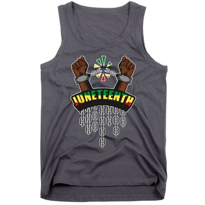 Juneteenth Locked Up Hands Freedom Tank Top