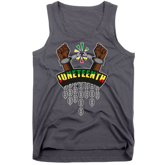 Juneteenth Locked Up Hands Freedom Tank Top