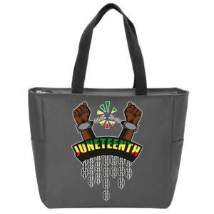 Juneteenth Locked Up Hands Freedom Zip Tote Bag