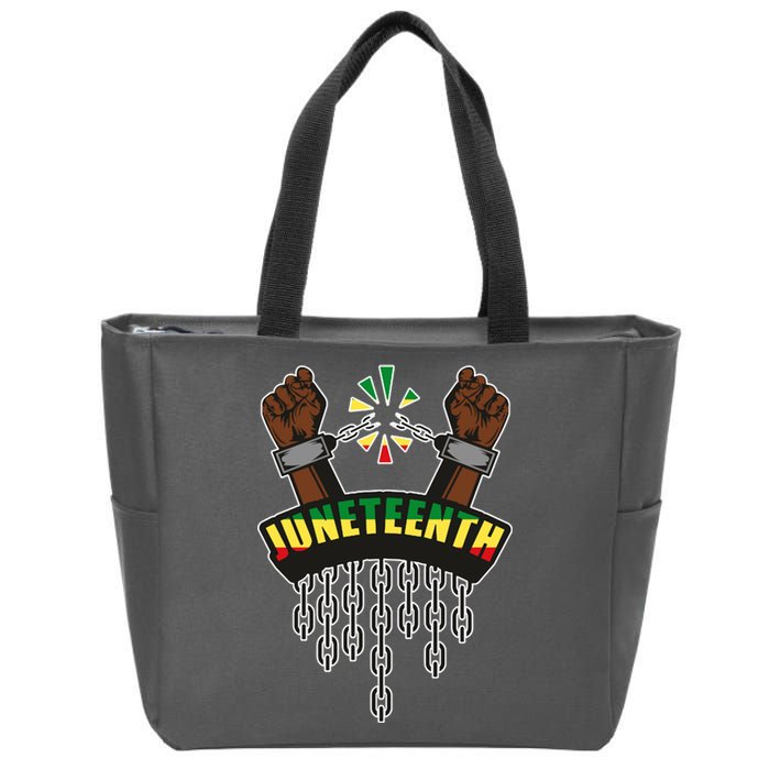 Juneteenth Locked Up Hands Freedom Zip Tote Bag