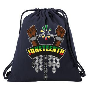 Juneteenth Locked Up Hands Freedom Drawstring Bag