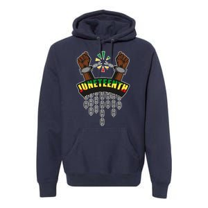 Juneteenth Locked Up Hands Freedom Premium Hoodie