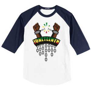 Juneteenth Locked Up Hands Freedom Baseball Sleeve Shirt