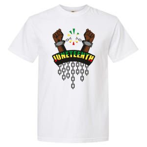 Juneteenth Locked Up Hands Freedom Garment-Dyed Heavyweight T-Shirt