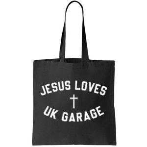 Jesus Loves Uk Garage Crucifix Tote Bag