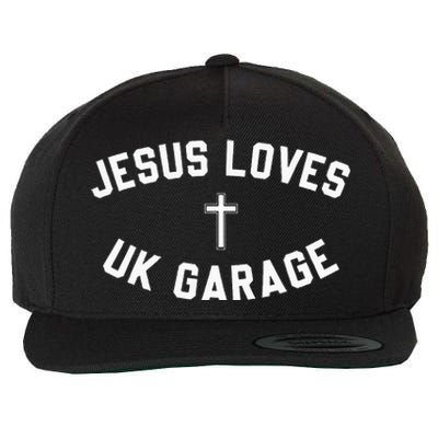 Jesus Loves Uk Garage Crucifix Wool Snapback Cap