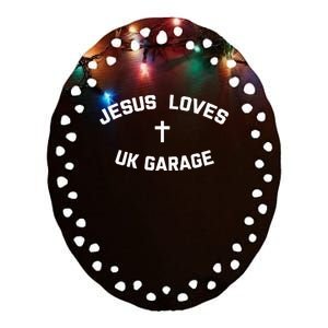 Jesus Loves UK Garage Ceramic Oval Ornament