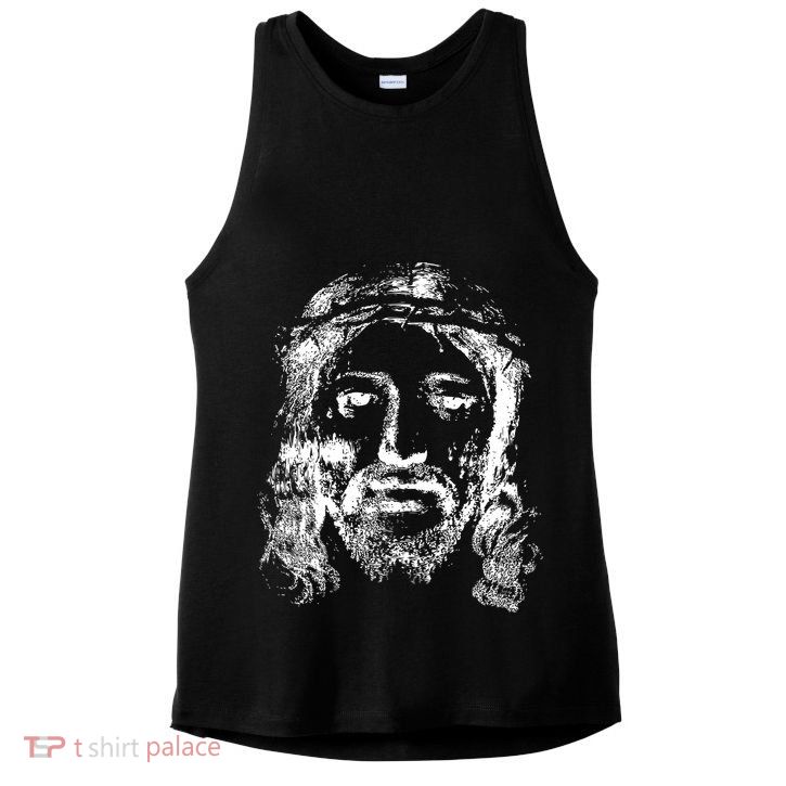 Jesus Lover Vintage Christianity Ladies PosiCharge Tri-Blend Wicking Tank