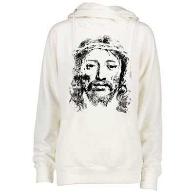 Jesus Lover Vintage Christianity Womens Funnel Neck Pullover Hood