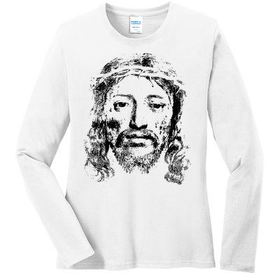 Jesus Lover Vintage Christianity Ladies Long Sleeve Shirt