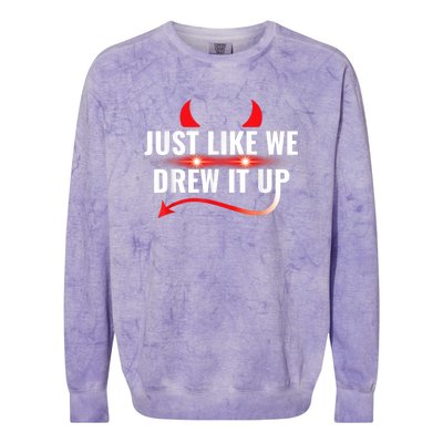 Just Like We Drew It Up Colorblast Crewneck Sweatshirt