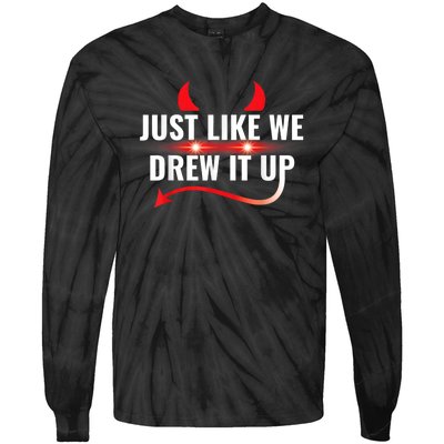 Just Like We Drew It Up Tie-Dye Long Sleeve Shirt