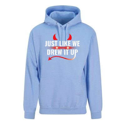 Just Like We Drew It Up Unisex Surf Hoodie