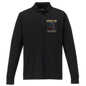 Jesus lover Without God Our Week Would Be Sinday easter day Performance Long Sleeve Polo