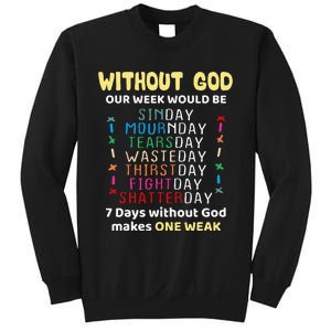 Jesus lover Without God Our Week Would Be Sinday easter day Sweatshirt