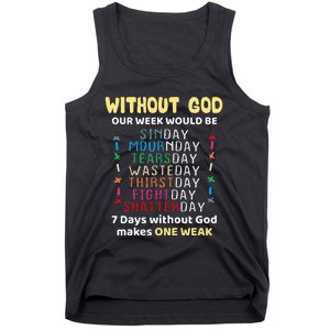 Jesus lover Without God Our Week Would Be Sinday easter day Tank Top