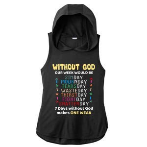 Jesus Lover Without God Our Week Would Be Sinday Easter Day Ladies PosiCharge Tri-Blend Wicking Draft Hoodie Tank