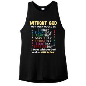 Jesus Lover Without God Our Week Would Be Sinday Easter Day Ladies PosiCharge Tri-Blend Wicking Tank