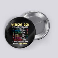 Jesus Lover Without God Our Week Would Be Sinday Easter Day Button