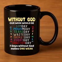 Jesus Lover Without God Our Week Would Be Sinday Easter Day 11oz C Handle Ceramic Mug