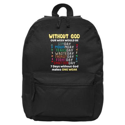 Jesus Lover Without God Our Week Would Be Sinday Easter Day 16 in Basic Backpack