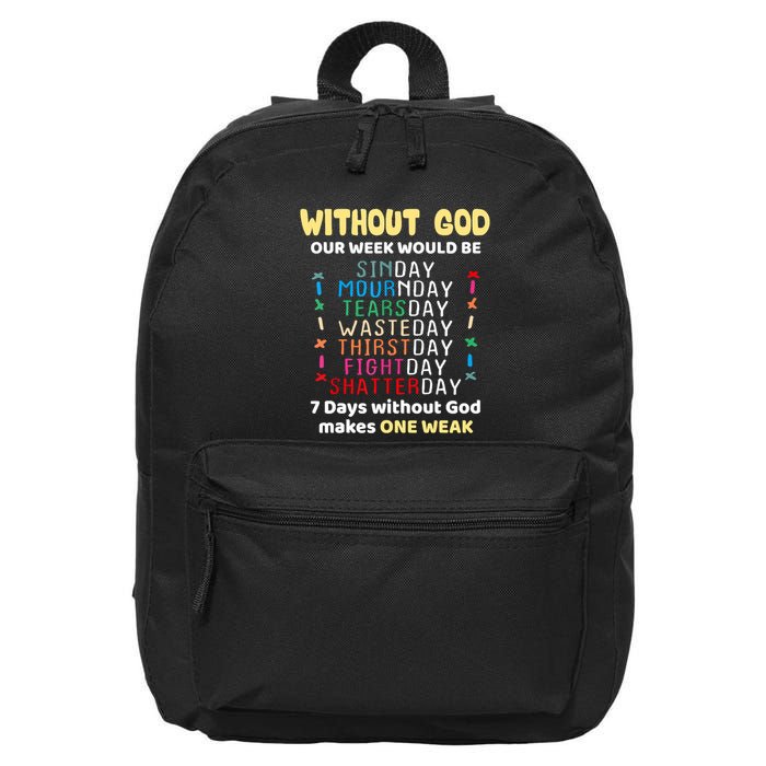 Jesus Lover Without God Our Week Would Be Sinday Easter Day 16 in Basic Backpack