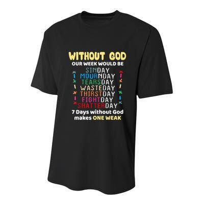 Jesus Lover Without God Our Week Would Be Sinday Easter Day Youth Performance Sprint T-Shirt