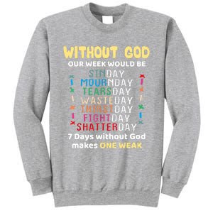 Jesus Lover Without God Our Week Would Be Sinday Easter Day Sweatshirt