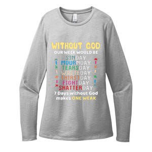 Jesus Lover Without God Our Week Would Be Sinday Easter Day Womens CVC Long Sleeve Shirt