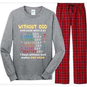 Jesus Lover Without God Our Week Would Be Sinday Easter Day Long Sleeve Pajama Set