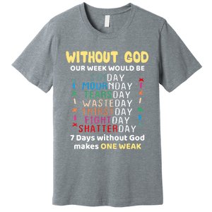 Jesus Lover Without God Our Week Would Be Sinday Easter Day Premium T-Shirt