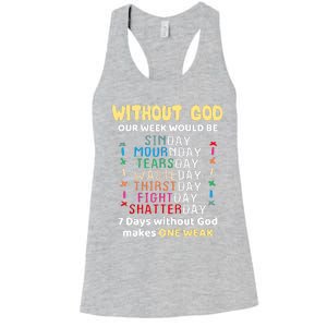 Jesus Lover Without God Our Week Would Be Sinday Easter Day Women's Racerback Tank