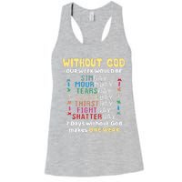 Jesus Lover Without God Our Week Would Be Sinday Easter Day Women's Racerback Tank