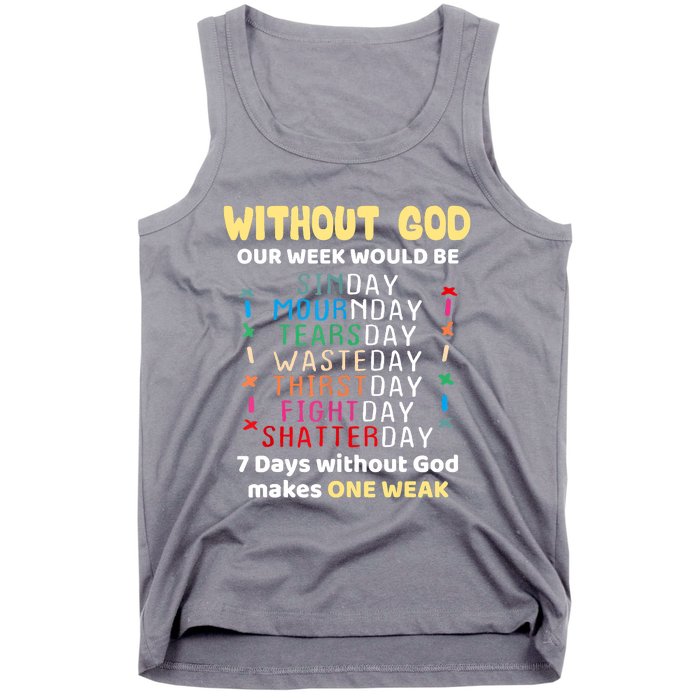 Jesus Lover Without God Our Week Would Be Sinday Easter Day Tank Top