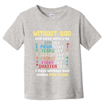 Jesus Lover Without God Our Week Would Be Sinday Easter Day Toddler T-Shirt