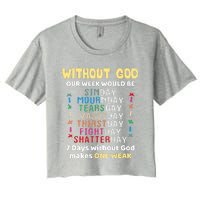 Jesus Lover Without God Our Week Would Be Sinday Easter Day Women's Crop Top Tee