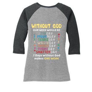 Jesus Lover Without God Our Week Would Be Sinday Easter Day Women's Tri-Blend 3/4-Sleeve Raglan Shirt