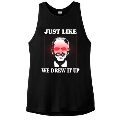 Just Like We Drew It Up Funny Sarcastic Joe Biden Ladies PosiCharge Tri-Blend Wicking Tank