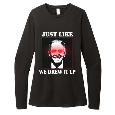 Just Like We Drew It Up Funny Sarcastic Joe Biden Womens CVC Long Sleeve Shirt