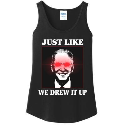 Just Like We Drew It Up Funny Sarcastic Joe Biden Ladies Essential Tank